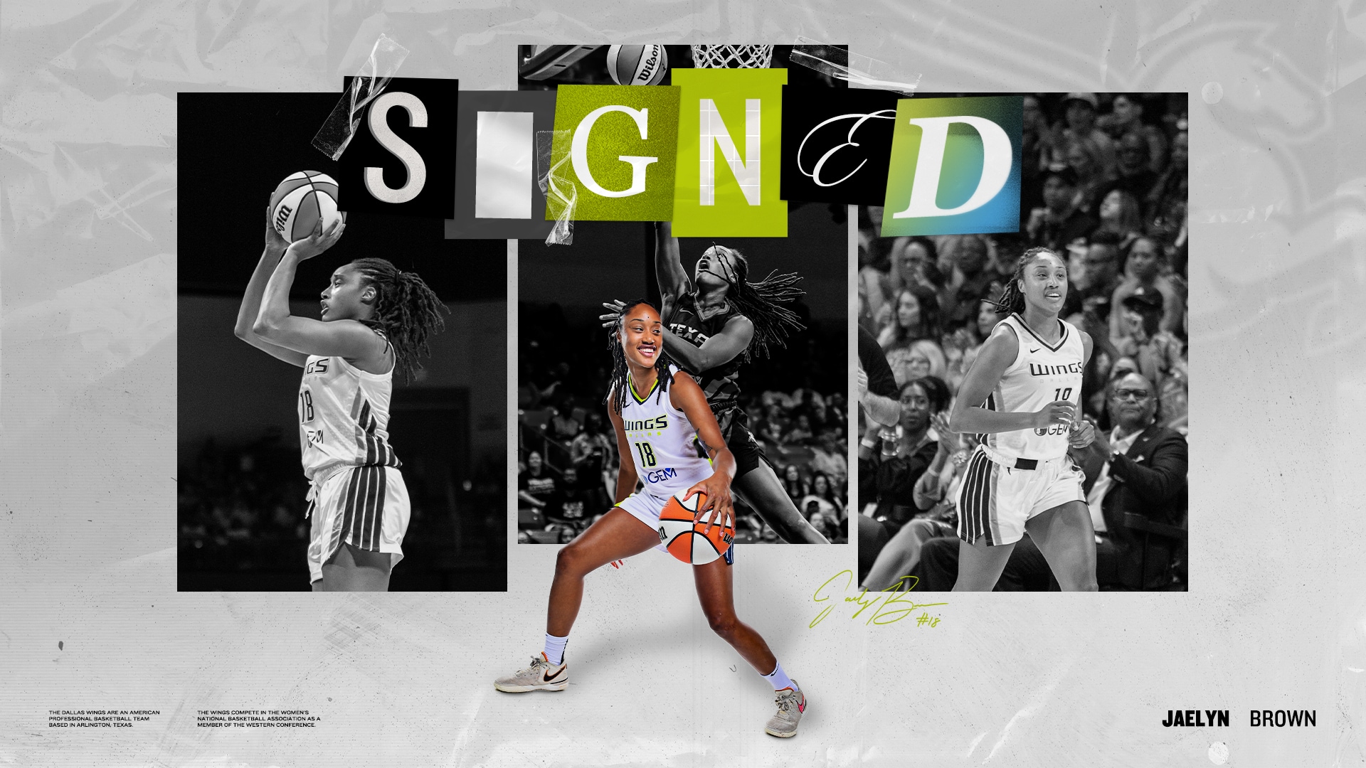 Jaelyn Brown Accepts Qualifying Offer From Dallas Wings
