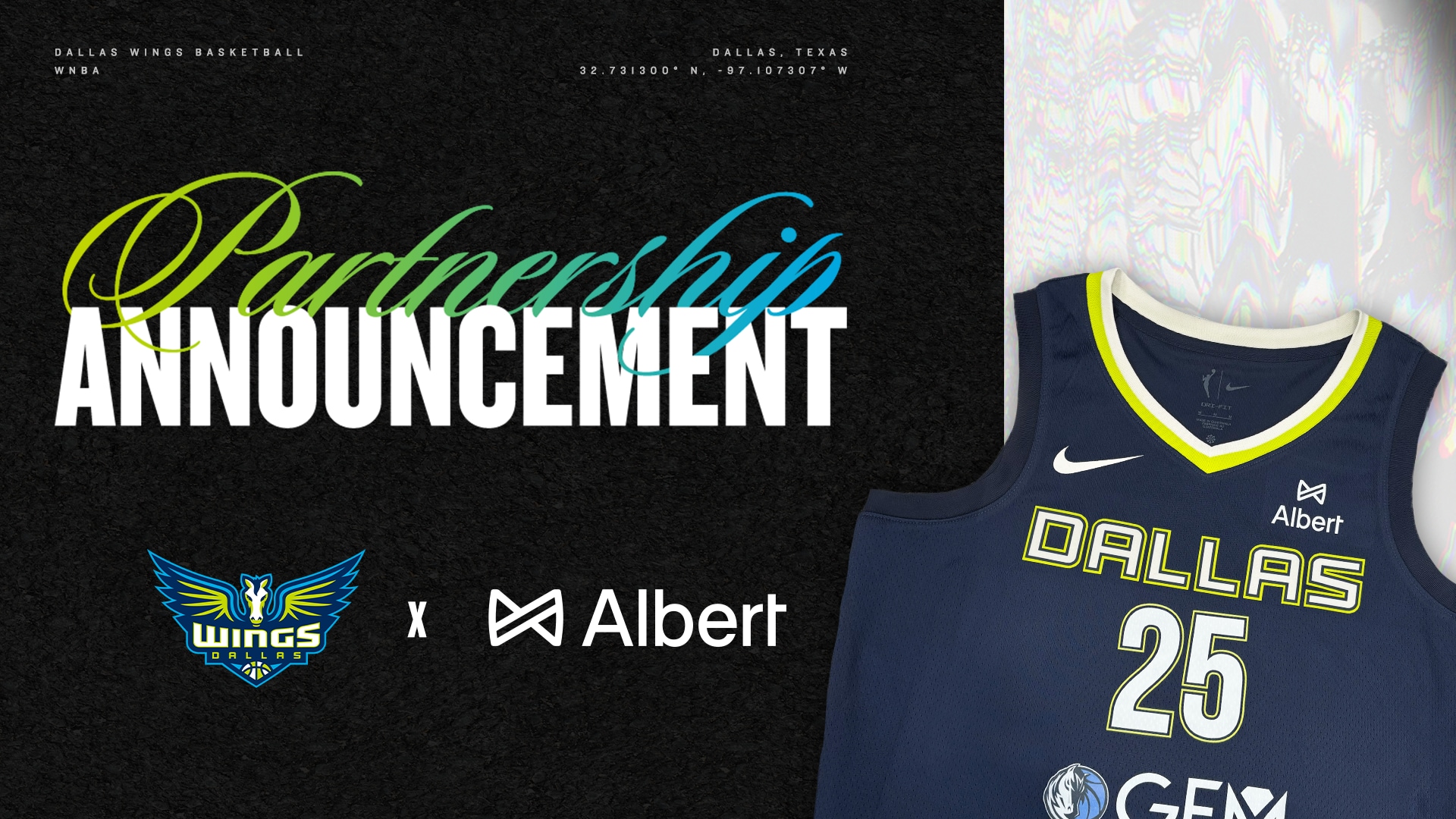 Dallas Wings Announce Albert as Jersey Patch Sponsor